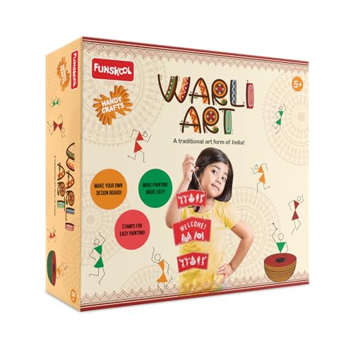 Handycrafts Funskool Warli Art, Paint & Stamp Warli Design Wall Hanging, Arts and Craft Kit, DIY Kit for Kids, Ages 5 Years and Above, Multicolour (B0CZSYSXFP) Amazon Price History, Amazon Price Tracker