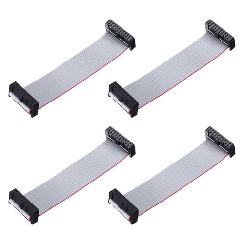 QUARKZMAN Kabel przedłużający IDC, kabel przedłużający IDC o szerokości 2,54 mm, szerokość 25 mm, długość 10 cm, 20-pinowe złącze taśmowe FC do FC z 20 pinami do PC, wyświetlacze LED
