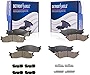 Detroit Axle - Front & Rear Ceramic Brake Pads w/Hardware Replacement for Dodge Ram 1500 2500 3500 (8-Lug Mega Cab Only) - 4pc Set