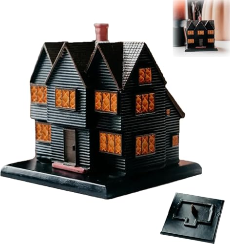 Salem Witch House Incense Burner，Haunted Mansion Incense Burner,Halloween Decorations...