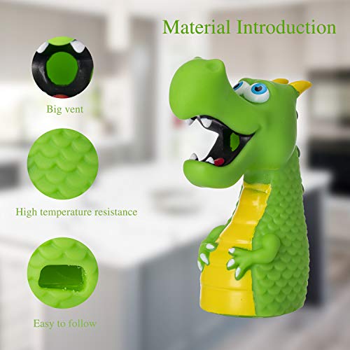 Yolococa Steam Release Diverter For Instant Pot Cupboards Cabinets Protector 360° Redirect Silicone Kitchen Accessory (Green Dragon)