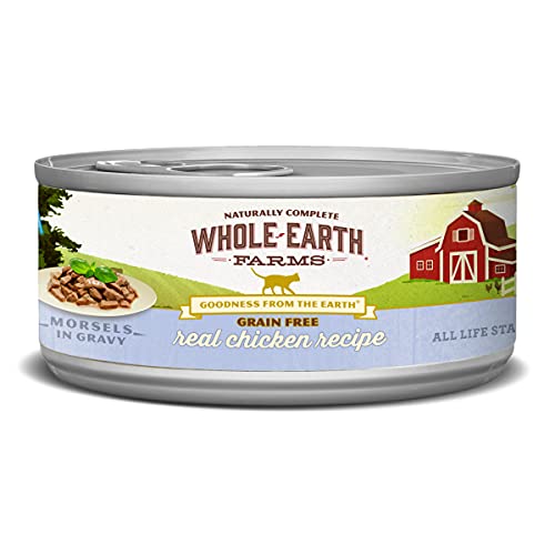 Whole Earth Farms Grain Free Wet Cat Food Real Chicken (Cast of 24)