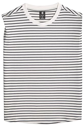 Miniatura 5 de G-Star Para Mujer Top Stripe Boxy, Multicolor Lt Chalk Osaka Blue Stripe D26073-D979-H315 , Xl