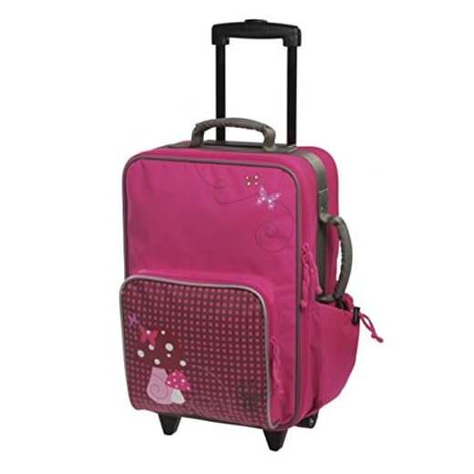 Vardaglig vagn barnväska/resväska för barn, mushroom magenta, 46 cm, Barnbagage