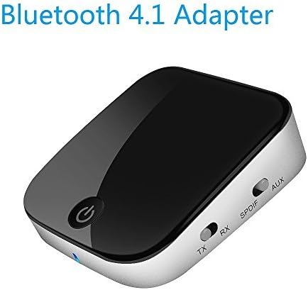 Bluetooth Transmitter and Receiver, 2 in 1 Bluetooth V4.1 Adapter Wireless Audio Adapter Optical Toslink & SPDIF 3.5mm Stereo Output Support APT-X Low Latency for Car Stereo PC TV Headphones Laptop