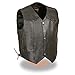 Milwaukee Leather SH2011L Kids Black Classic Side Lace Three Snap Leather Vest - 2X-Large