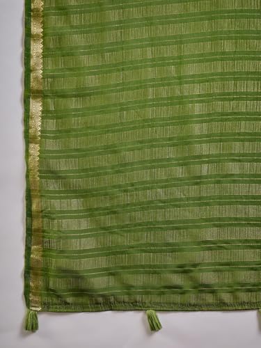 Image of AKHILAM Women's Kanjivaram Woven Soft Silk Saree With Blouse Piece