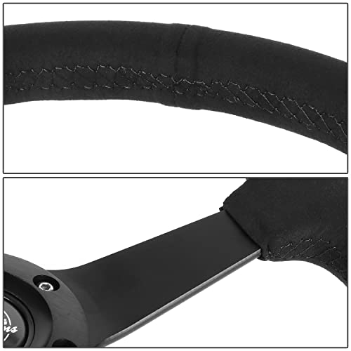 Nrg Innovations Rst-037Mb-Sa 1" Deep Dish 3-Spoke Steering Wheel With Horn Button,6 X 70Mm Bolt Pattern, Matte Black #TOP2