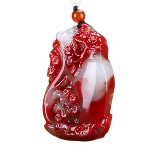 Collier en jade véritable de yoga, pendentif fleur de prunier pour le quotidien