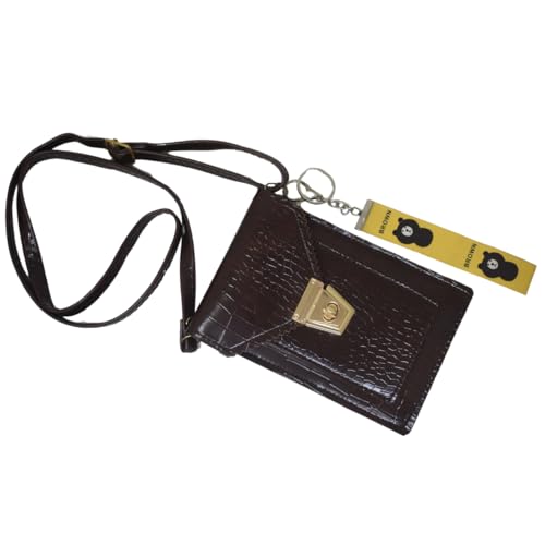 Crocodile Pattern PU Mobile Phone pouch, Cross-body Sling Messenger Bag, Girls Shoulder Travel Shopping Bags, with Bear Charm Keychain, Gift for Her 3 419R97Is3vL. SL500