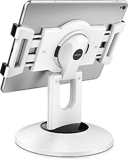 AboveTEK Retail POS Tablet Stand, 360° Swivel Business iPad Stand, 6-13.5" iPad Pro/Air/Mini Commercial Tablet Mount Holder, Rotating Design for Store Kiosk Office Showcase Reception Kitchen Desktop