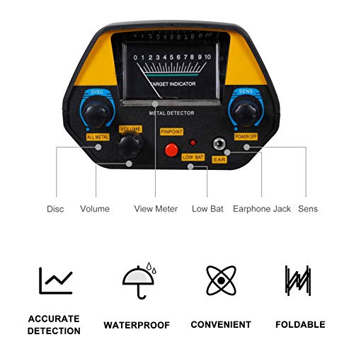 Detector de metal portátil de alta sensibilidade Tehaux para detector de metais subterrâneos para es