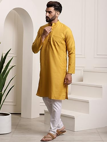 Image of SOJANYA (Since 1958 Men's Pure Cotton Solid Kurta & Churidar Pyjama Set