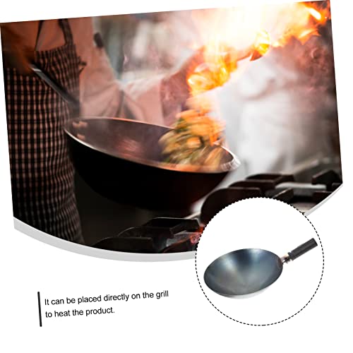 Wok para cocina LIFKOME con mango ergonómico negro miniatura 4