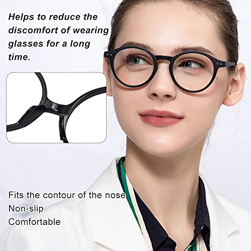 Lunettes de Nez Plaquettes, Coussinets de Nez, Plaquettes de Nez en Silicone, Adhésif Plaquett Lunette, Plaquettes de Nez pour Lunettes de Soleil, Lunettes (Noir + Transparent) - Image 3