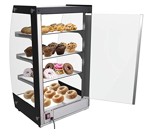 Image of KoolMore DC-3CB Bakery Display Case, 2.7 Cu. Ft - 3 Shelves, Black & Clear