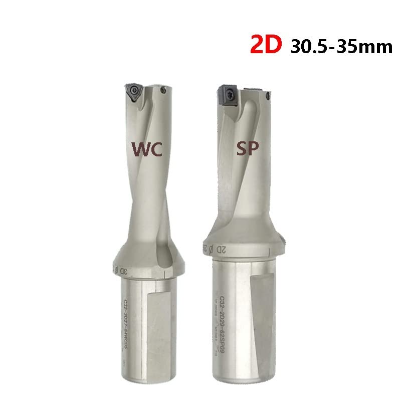 punta da trapano Foratura violenta 2D SP WC 30,5 mm 31 32 33 34 35 mm Fondo piatto Raffreddamento interno Trapano rapido utilizzare inserti in metallo duro WCMX SPMG set di punte da trapano ( Size : 3