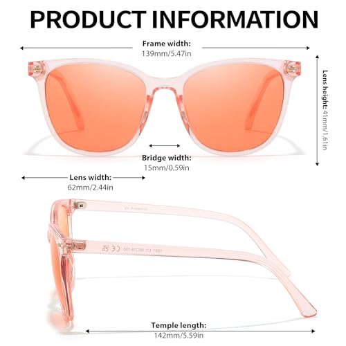 Image of IGnaef Amber Sleep Blue Light Blocking Glasses, Classic Square Computer Gaming Glasses Anti Eyestrain & UV Glare BL1851