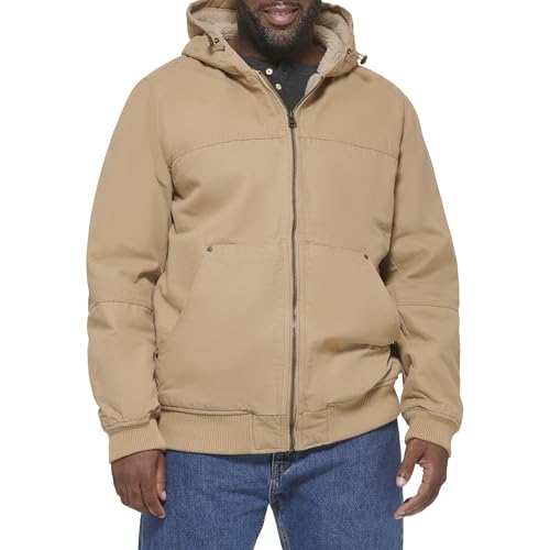Image of Levi's Men's Workwear Cotton Canvas Hooded Bomber Jacket