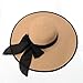 JOYEBUY Women's Floppy Big Brim Hat Bowknot Straw Hat Foldable Roll up Beachwear Sun Hat UPF 50+ (Khaki)