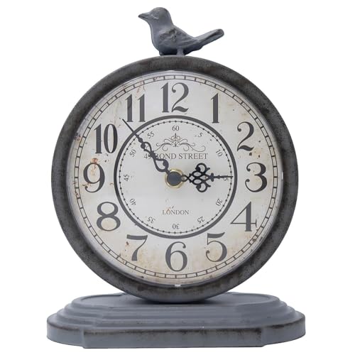 Horloge table ferme rétro blanche silencieuse pour chambre et salon