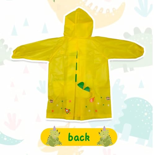 Image of Bold N Elegant 3D Kids Cartoon Soft Luxurious Waterproof Raincoat Rain Jacket Rain Suit with Backpack Space and a complimatory Storage Pouch for Kids Boys n Girls