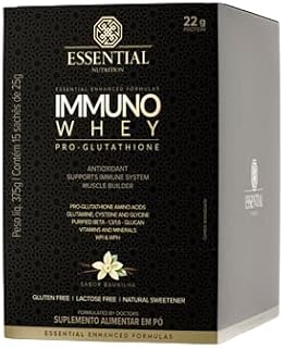 Immuno Whey Pro-glutathione Baunilha 25g Essential Nutrition 15 Sachês