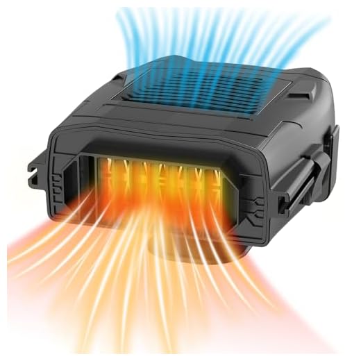 OBEST Calentador de Coche portátil de 24 V, Calentador y Ventilador de refrigeración 2 en 1, descongelador de Parabrisas y desempañador con Encendedor de Cigarrillos
