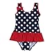 iEFiEL Costume da Bagno Neonata Estate Mare Costume Intero Bimba con Volant Pagliaccetto Bambina Estivo Senza Manica Schienale Swimsuit Bagnarsi Beachwear Romper Marina Scura 9-12 Mesi