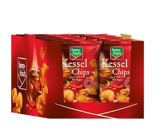 funny-frisch Kessel Chips Sweet Chili und Red Pepper,10er Pack (10 x 120 g)