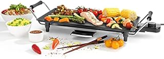 Giles & Posner EK4428G Electric Teppanyaki Grill, Indoor Portable Non-Stick Table Top Grill, 43 cm Barbecue Hot Plate, Detachable Temperature Control, 2000 W, Ideal for Parties & Family Gatherings