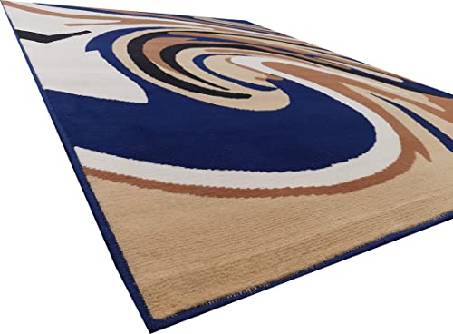Image of Home Decore Acrylic Carpet for Your Living Room & Drawing Room Aywhere in Your Home (180X240 Blue Colour)- 6x8 Feet