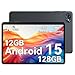 TABWEE 2026 Neueste Android 15 Tablet 10 Zoll - 12GB RAM+128GB ROM, Octa Core, Gaming Tablet, Widevine L1, 1280x800 IPS, 6000mAh Akuu, Gemini AI, 5MP KI Kamera, Face ID, 5G WiFi, 3.5mm Jack