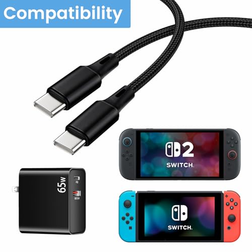 PD 65W USB C Super Fast Charger Compatible with Nintendo Switch 2 2025 - image 2