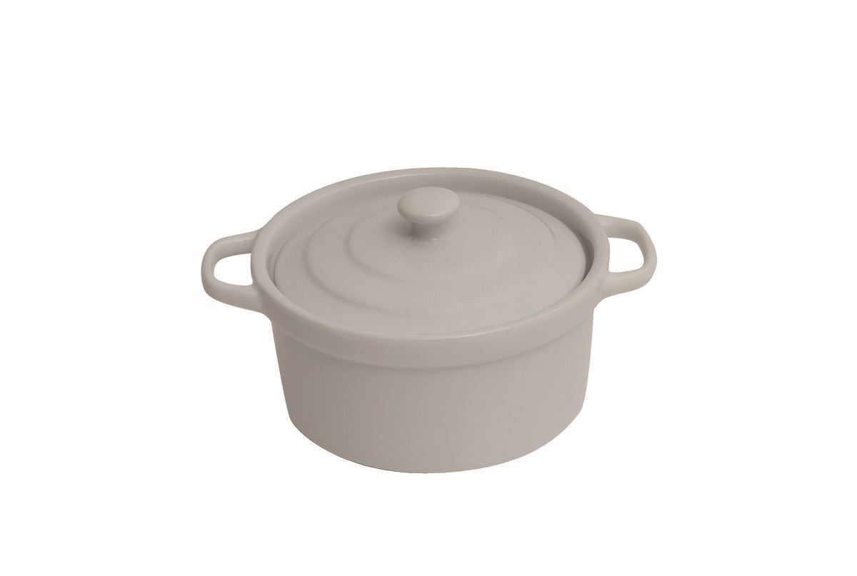 Genware NEV-MC10-W Royal Covered Mini Casserole Dish, 10.5 cm (Pack of 6), White