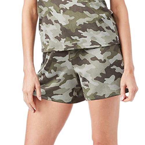 Lucky Brand Women's Pajama Set - 4 Piece Sleep Shirt, Tank Top, Pajama Pants, Lounge Shorts (S-Xl), Size Small, Camo #TOP5
