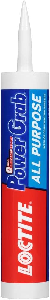 Power Grab Express All Purpose Construction Adhesive, 9 fl oz Cartridge, 1 Pack - Versatile Construction Glue for Cement, Tile, Wall & More