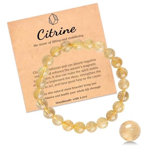 XOEMEL Natural Citrine Energy Bracelet for Women Cover