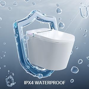 Inodoro inteligente con bidet integrado y asiento calefactable miniatura 9