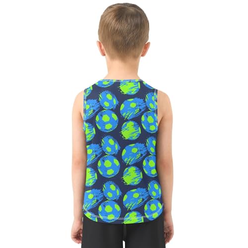 Soccer Ball Boys Tank Tops Toddler Tank Top Shirts Undershirts Quik Dry for Boys,3T3