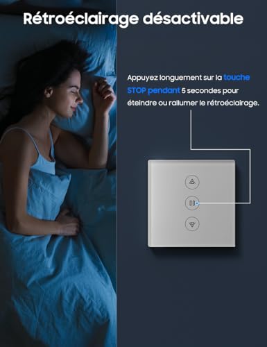 Interrupteur volet roulant commande à distance RF télécommande 8 canaux pour store - 5