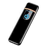 MAKOTOYA 電子ライター USB充電式 プラズマ 充電式 ターボライター コンパクト オイル ガス 不要 軽量 SUITA