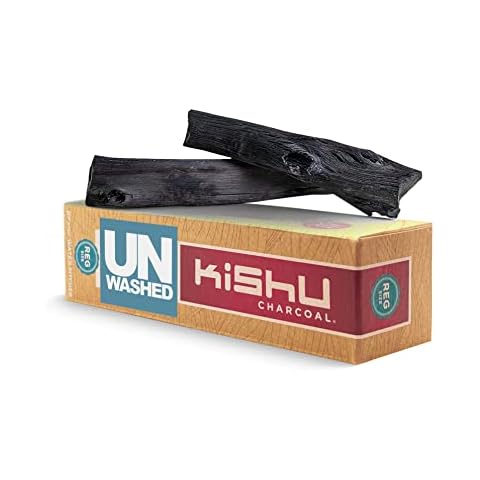 Kishu Charcoal Unwashed - 2 Regular Sticks for Pitchers. The Only Certified & Tested Charcoal Water Purifier. Absorbs Toxins. Cover