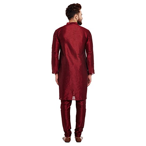 Image of SOJANYA (Since 1958 Men's Royal Blue Dupion Silk Kurta & Churidaar Pyjama