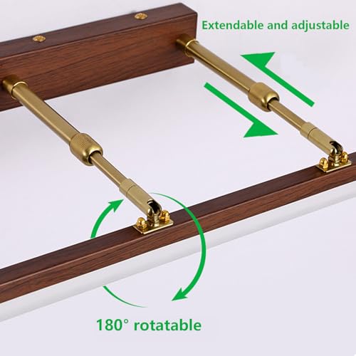 Apliques de pared espejo baño LED giratorio de 40cm con luz cálida 4