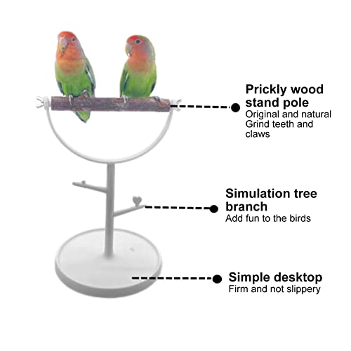 Image of Bird Table Stand Bird Perch Bird Perch Parakeet Training Stand Play Stand Tree Claw Sharpening Bird Athletic Toy Rest Playground Wood Birdcage Accessories