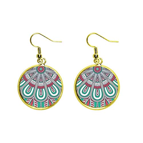 Boucle d'oreille or goutte aux pétales colorés un bijou chic pour femme
