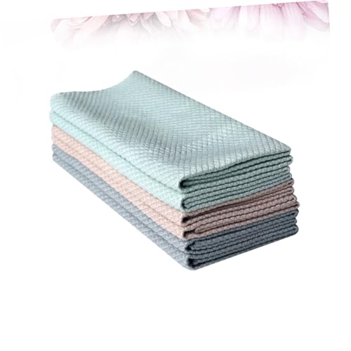LABRIMP De Paños De Limpieza De Microfibra con Diseño De Escamas para Cocina Toallas Absorbentes Ideal para Cristales y Superficies Color Aleatorio