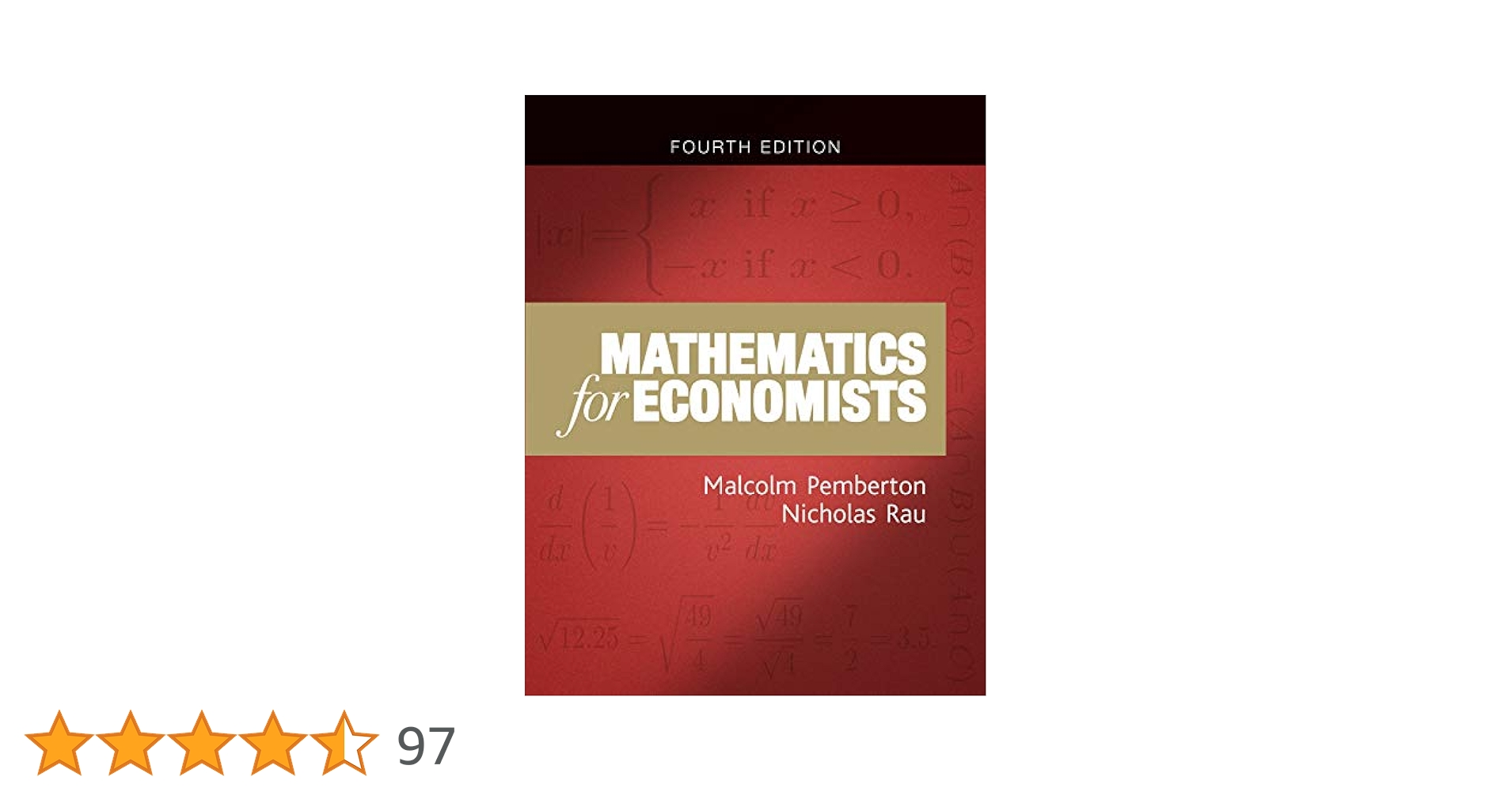 洋書 Mathematics for Economists Mathematics for economists: An introductory textbook (new