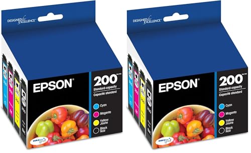 Image of Epson 200 DURABrite Ultra Ink Standard Capacity Black & Color Cartridge Combo Pack (T200120-BCS) Works with Workforce WF-2520,2530,2540,Expression XP-200,300,310,400,410,(Pack of 2)